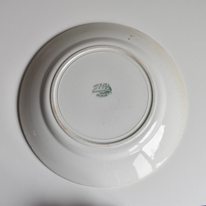 Antique serving platter, Saint-Amand et des Faïenceries de Douzies, Muguet