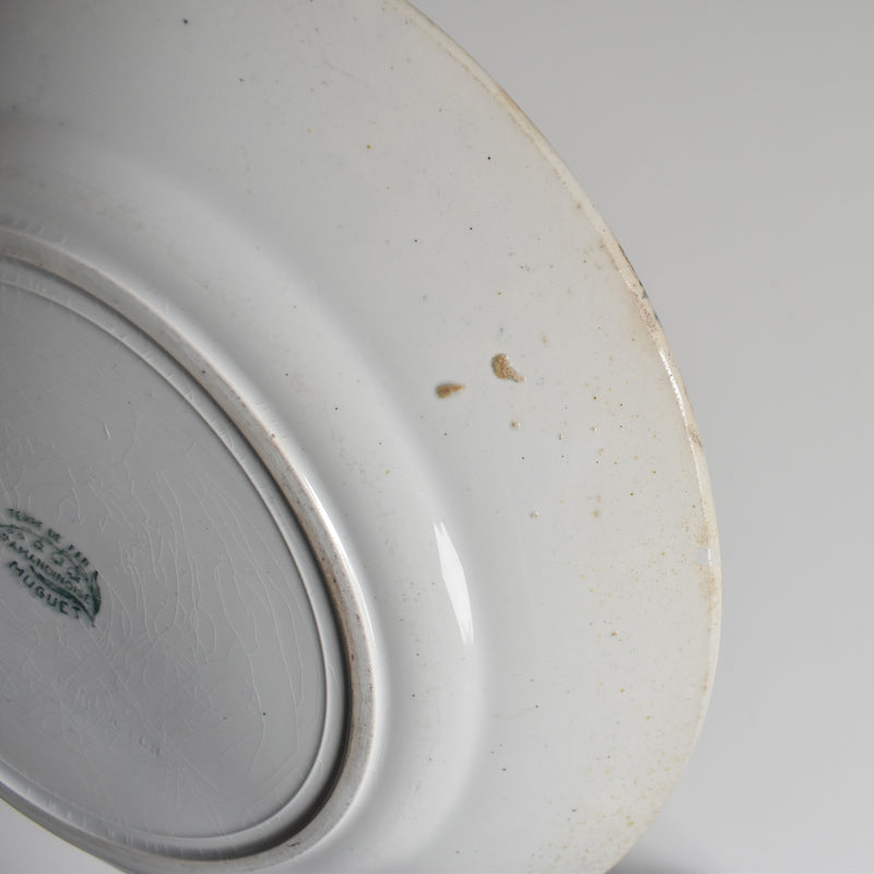 Antique serving platter, Saint-Amand et des Faïenceries de Douzies, Muguet