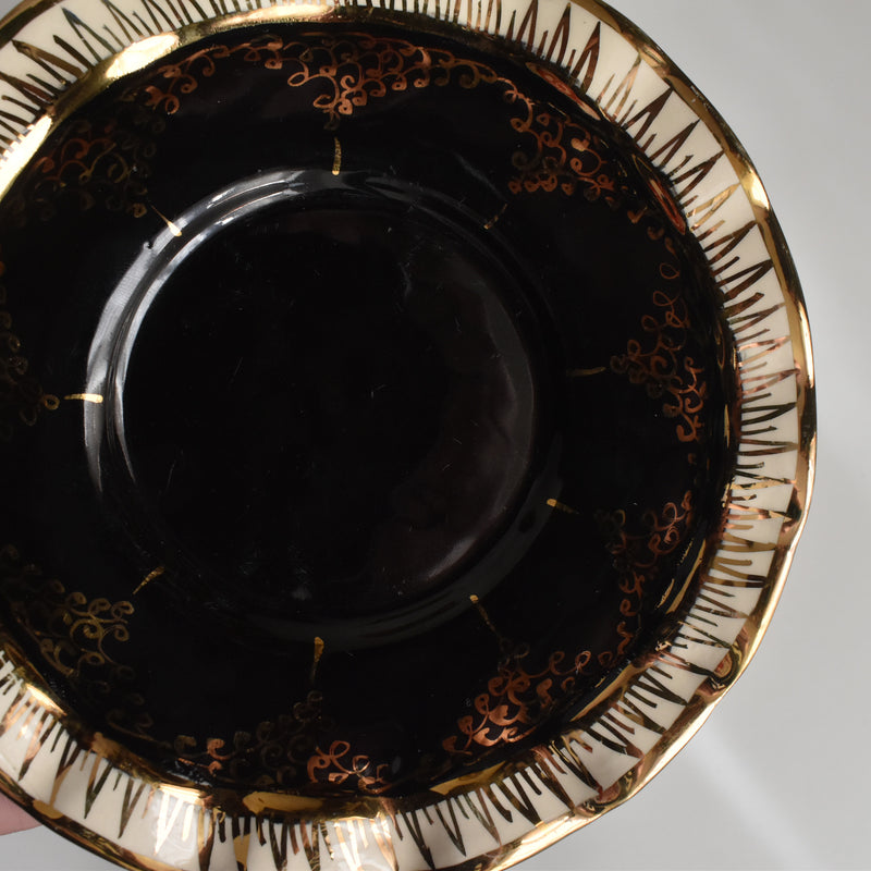 Vintage Coffee Cup & Saucer A. DRASANVAL Black