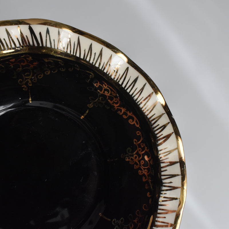 Vintage Coffee Cup & Saucer A. DRASANVAL Black