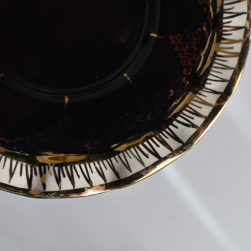 Vintage Coffee Cup & Saucer A. DRASANVAL Black