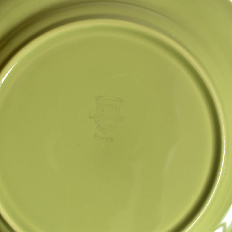 Vintage Plate, Longchamp, Petal Rim, Green B