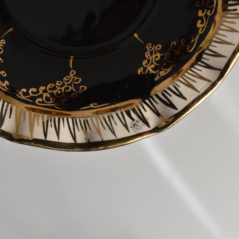 Vintage Coffee Cup & Saucer A. DRASANVAL Black