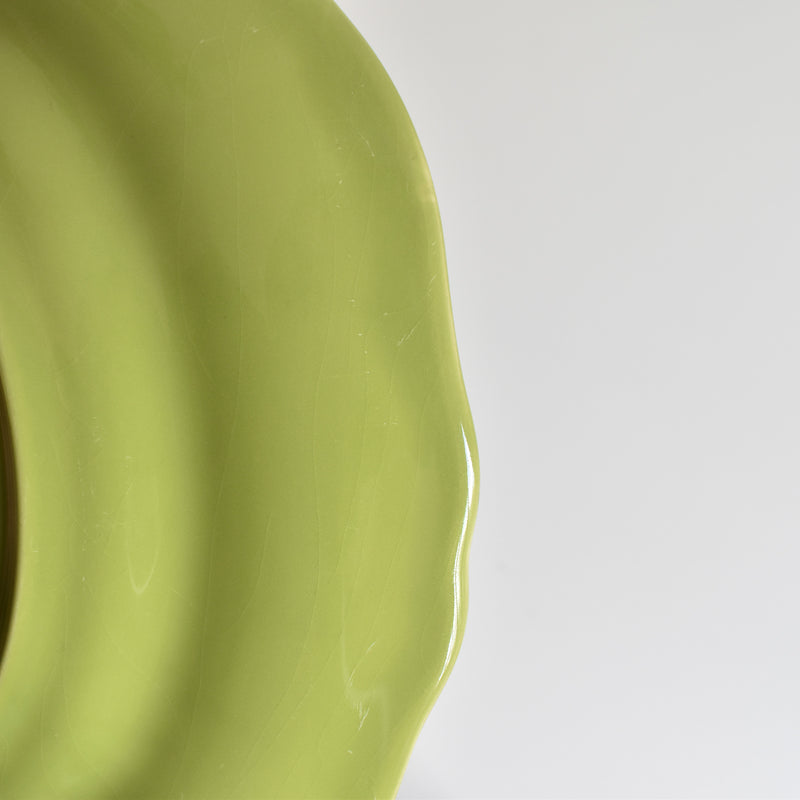 Vintage Plate, Longchamp, Petal Rim, Green B