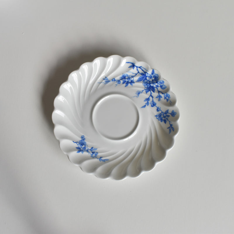 Vintage Coffee Cup & Saucer Limoges Haviland Cerisier Bleu C