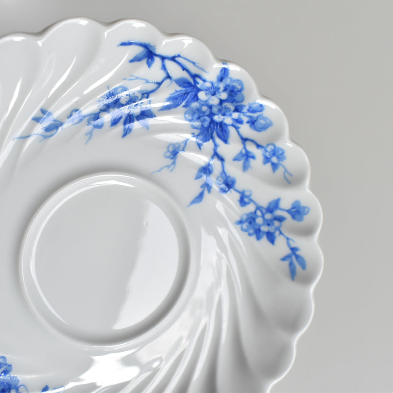 Vintage Coffee Cup & Saucer Limoges Haviland Cerisier Bleu C