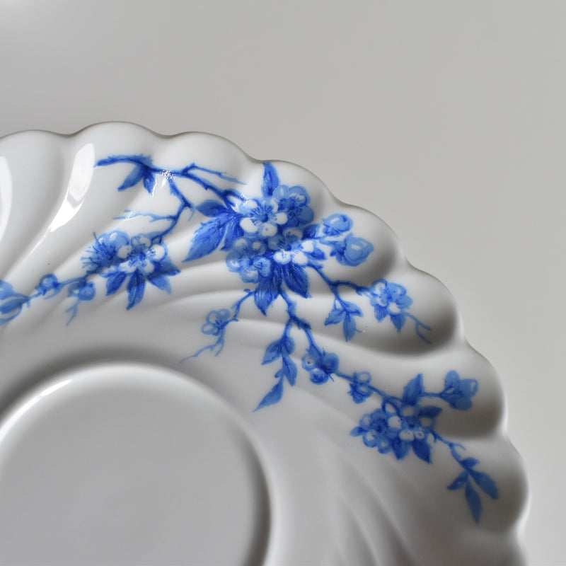 Vintage Coffee Cup & Saucer Limoges Haviland Cerisier Bleu C