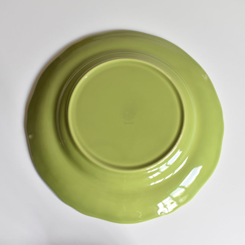 Vintage Plate Longchamp Petal Rim Green C
