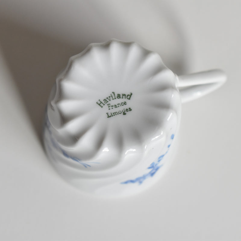 Vintage Coffee Cup & Saucer Limoges Haviland Cerisier Bleu C