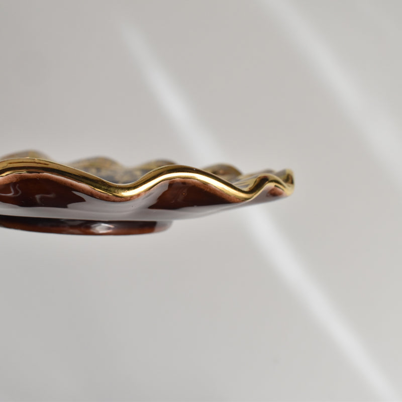 ヴィンテージコーヒーカップ＆ソーサー ア.ドラサンヴァル ブラウン