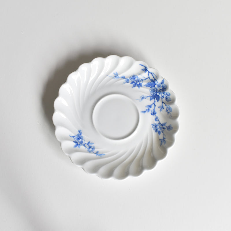 Vintage Coffee Cup & Saucer Limoges Haviland Cerisier Bleu D