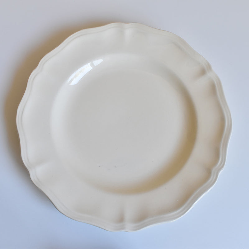 Vintage Plate, Digoin & Sarreguemines, Floral Rim, Ivoire A