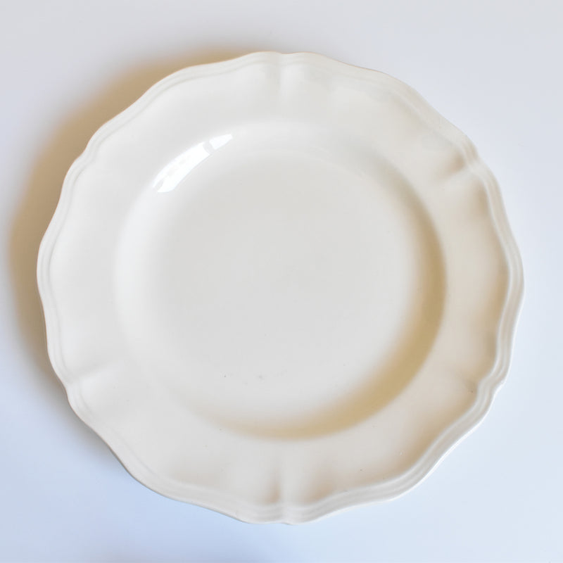 Vintage Plate, Digoin & Sarreguemines, Floral Rim, Ivoire A