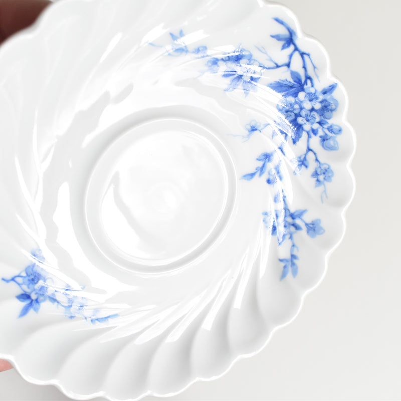 Vintage Coffee Cup & Saucer Limoges Haviland Cerisier Bleu D
