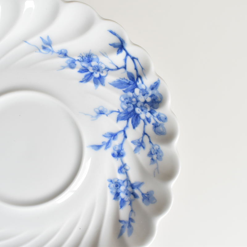 Vintage Coffee Cup & Saucer Limoges Haviland Cerisier Bleu D