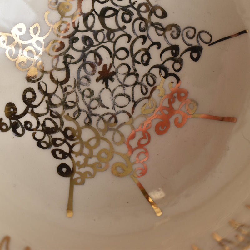 ヴィンテージコーヒーカップ＆ソーサー ア.ドラサンヴァル ブラウン