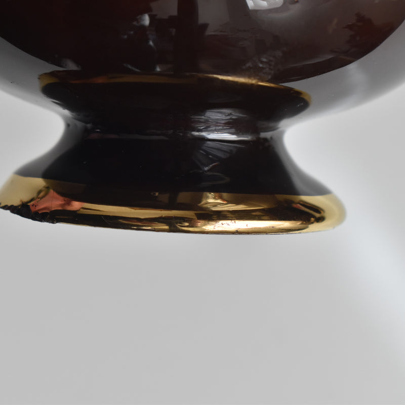 ヴィンテージコーヒーカップ＆ソーサー ア.ドラサンヴァル ブラウン