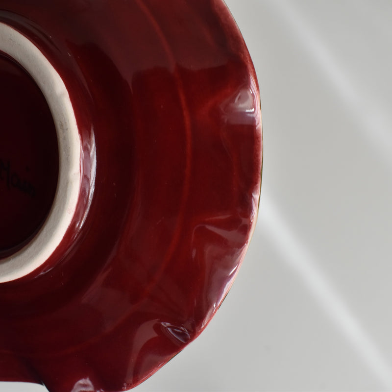 ヴィンテージコーヒーカップ＆ソーサー ア.ドラサンヴァル レッド