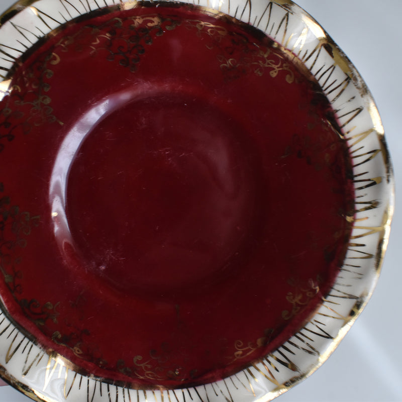 ヴィンテージコーヒーカップ＆ソーサー ア.ドラサンヴァル レッド