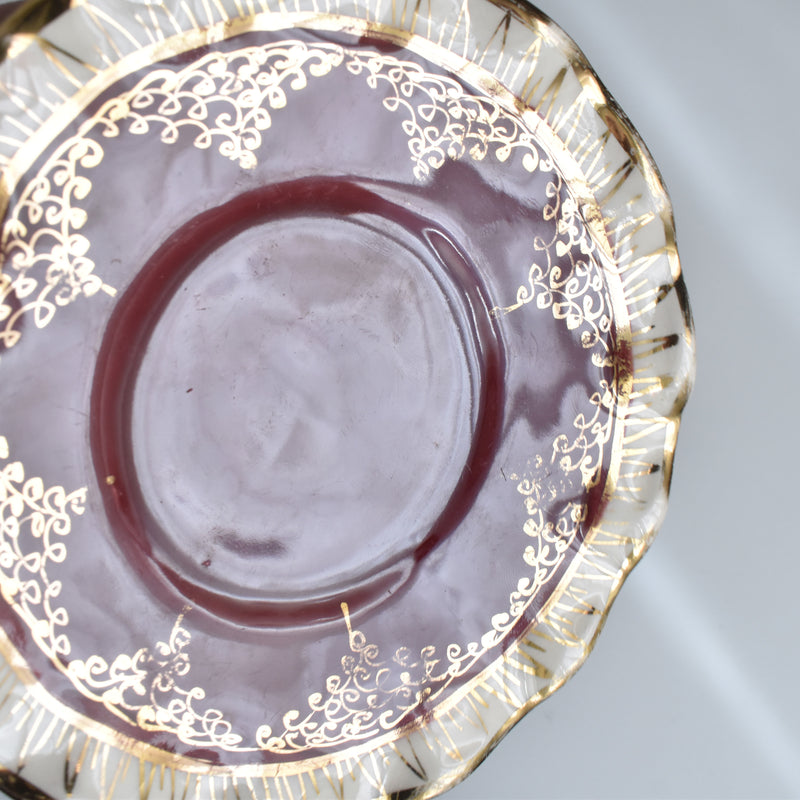 ヴィンテージコーヒーカップ＆ソーサー ア.ドラサンヴァル レッド