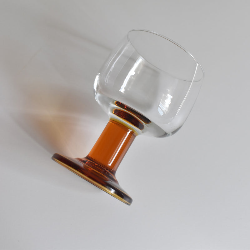 Vintage Stemmed Wine Glass (Brown)