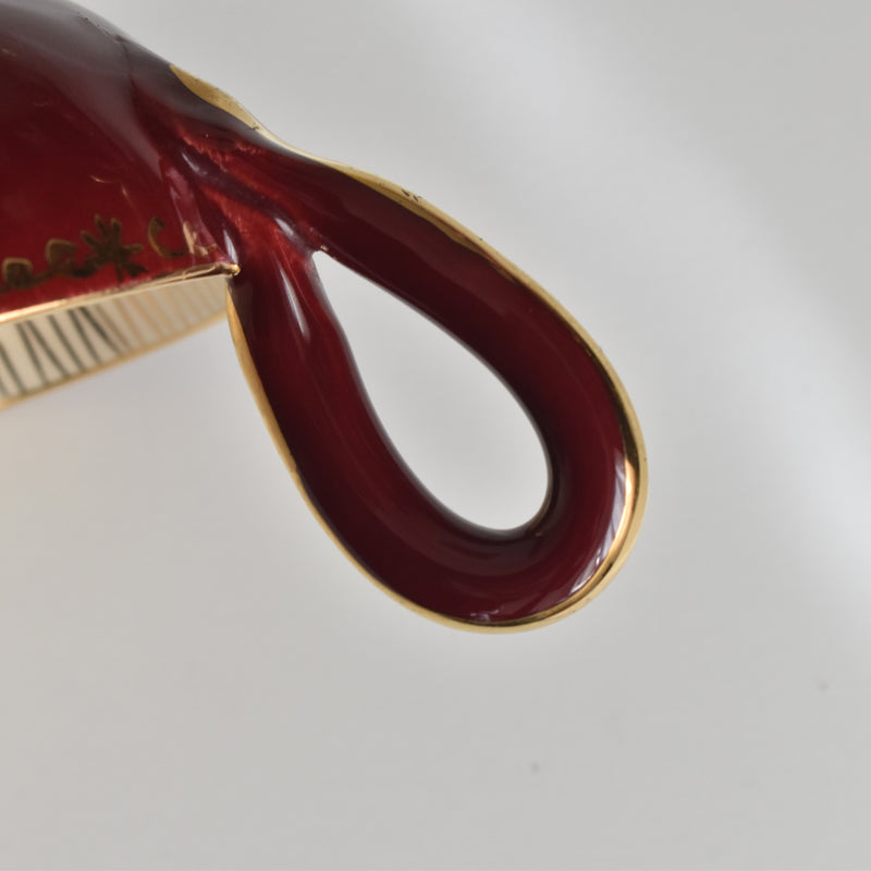 ヴィンテージコーヒーカップ＆ソーサー ア.ドラサンヴァル レッド