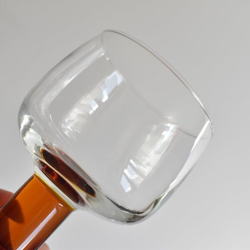 Vintage Stemmed Wine Glass (Brown)