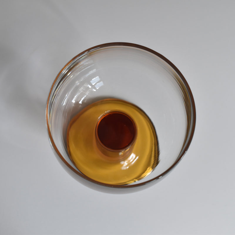 Vintage Stemmed Champagne Glass (Brown)