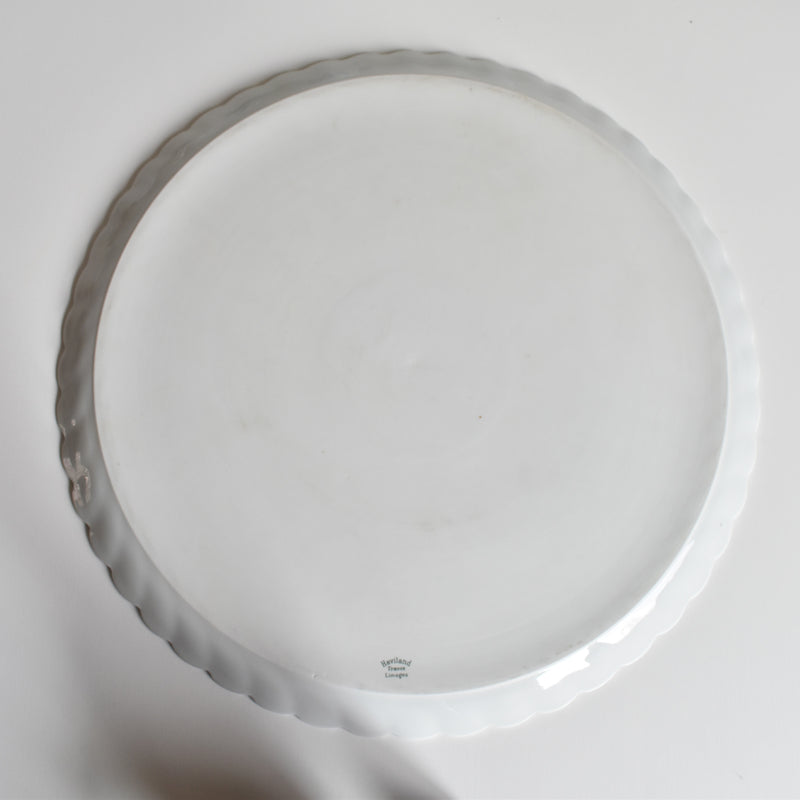 Vintage Tart Plate Limoges Haviland Cerisier Bleu