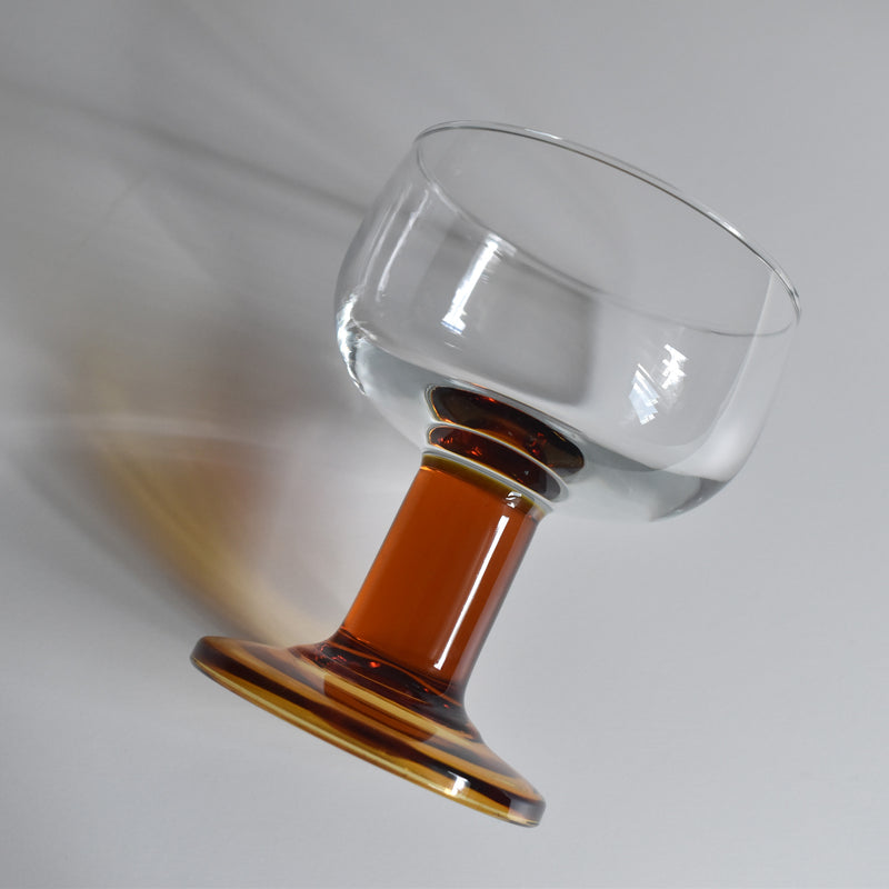 Vintage Stemmed Champagne Glass (Brown)