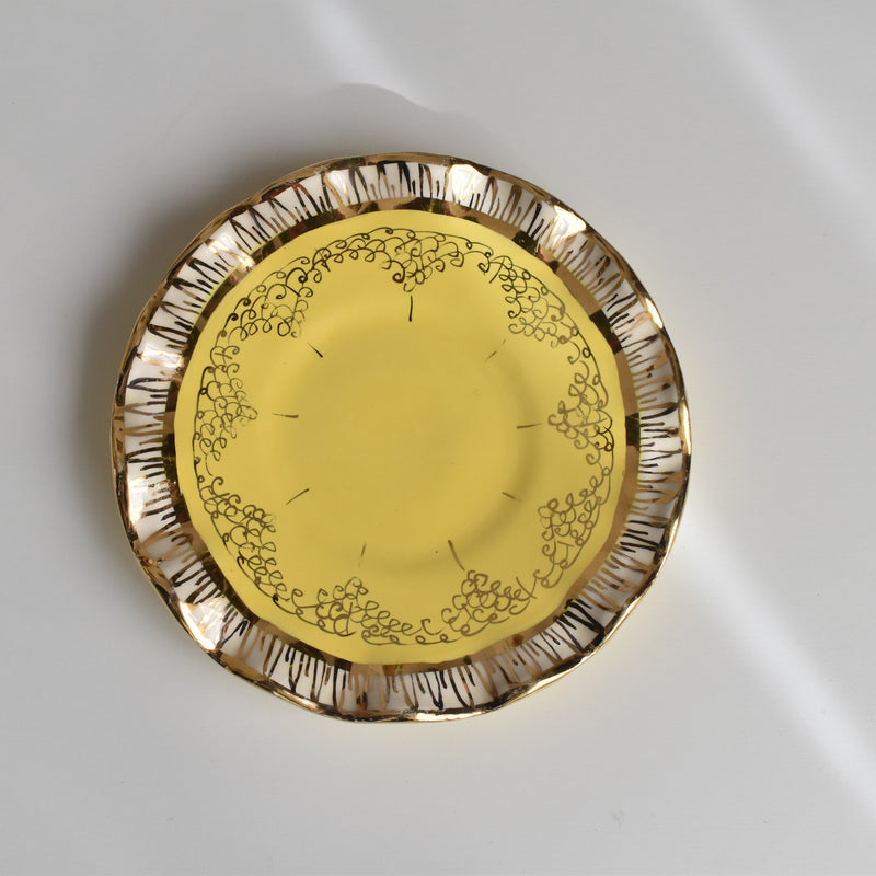 ヴィンテージコーヒーカップ＆ソーサー ア.ドラサンヴァル イェロー