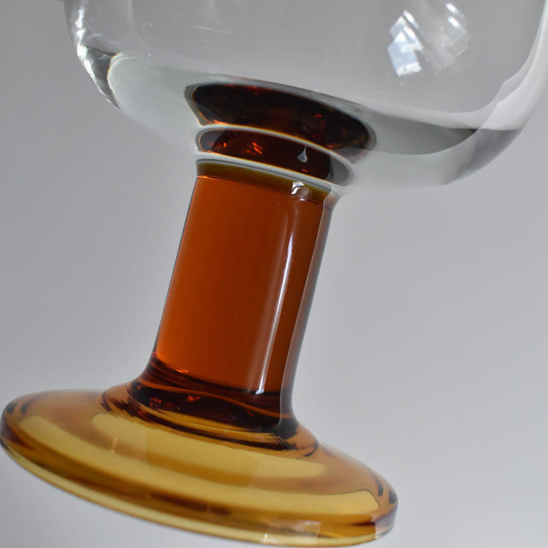 Vintage Stemmed Champagne Glass (Brown)