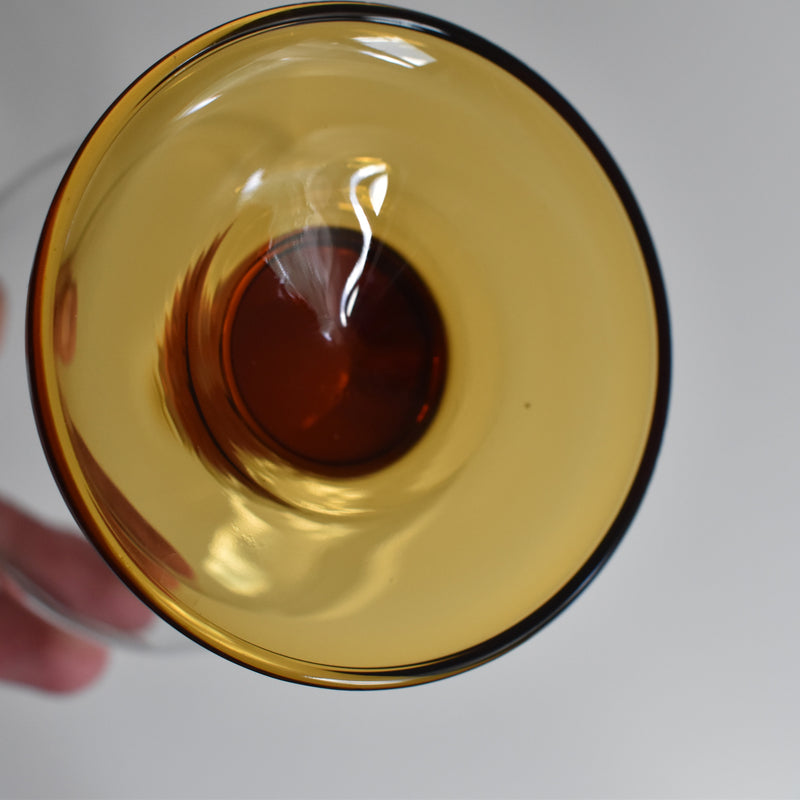 Vintage Stemmed Champagne Glass (Brown)