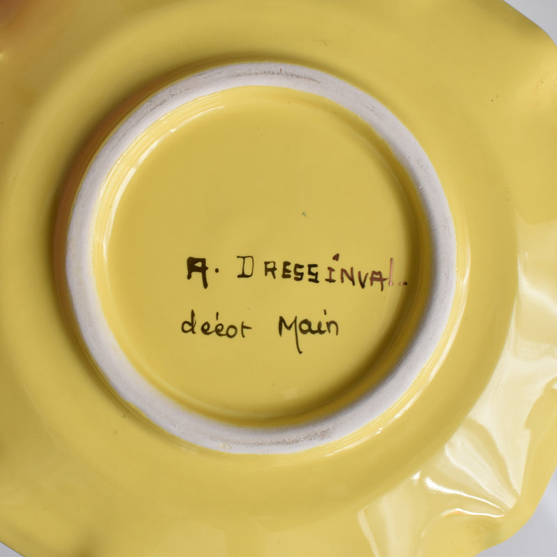 ヴィンテージコーヒーカップ＆ソーサー ア.ドラサンヴァル イェロー