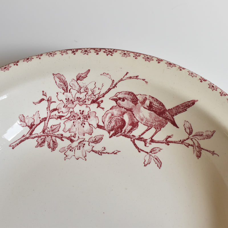 Antique deep platter, Digoin & Sarreguemines Favori