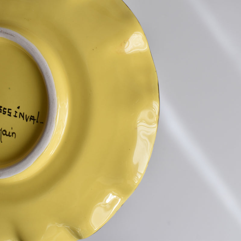 ヴィンテージコーヒーカップ＆ソーサー ア.ドラサンヴァル イェロー