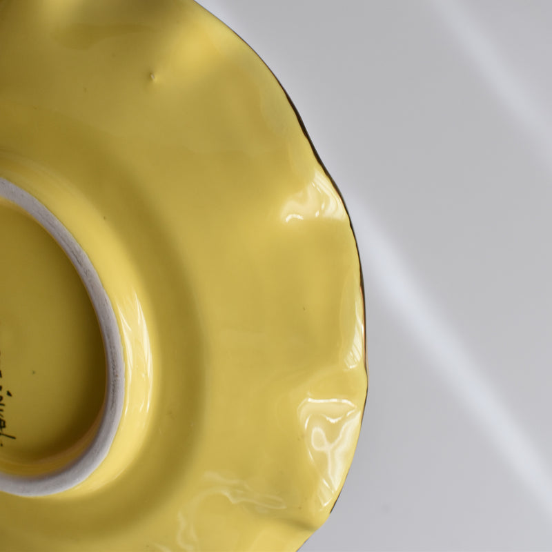 ヴィンテージコーヒーカップ＆ソーサー ア.ドラサンヴァル イェロー