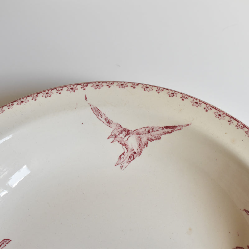 Antique deep platter, Digoin & Sarreguemines Favori