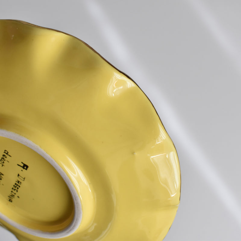 ヴィンテージコーヒーカップ＆ソーサー ア.ドラサンヴァル イェロー