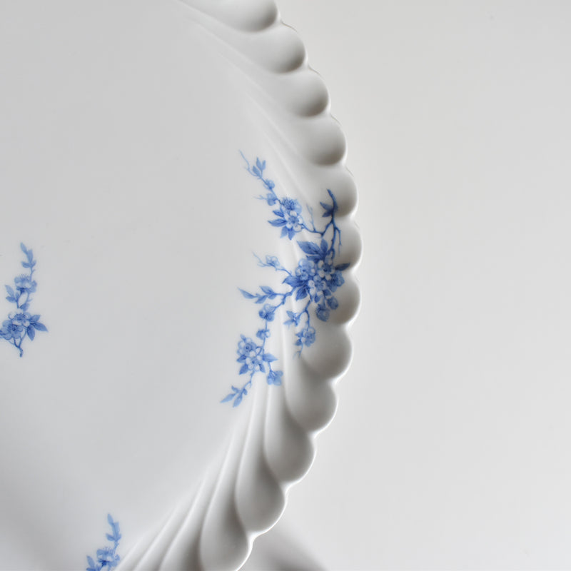 Vintage Tart Plate Limoges Haviland Cerisier Bleu