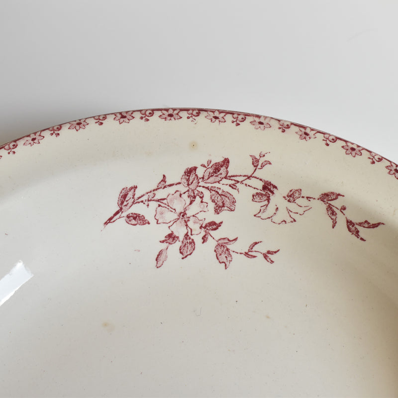 Antique deep platter, Digoin & Sarreguemines Favori