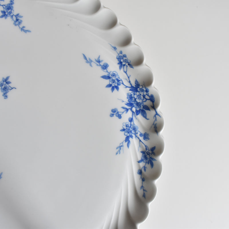Vintage Tart Plate Limoges Haviland Cerisier Bleu
