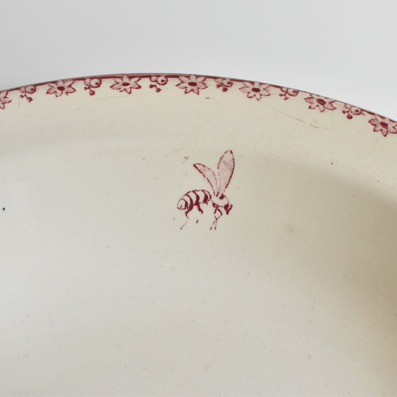 Antique deep platter, Digoin & Sarreguemines Favori