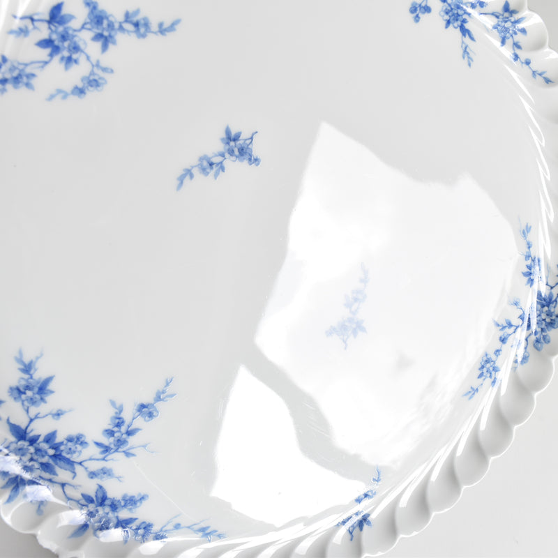 Vintage Tart Plate Limoges Haviland Cerisier Bleu