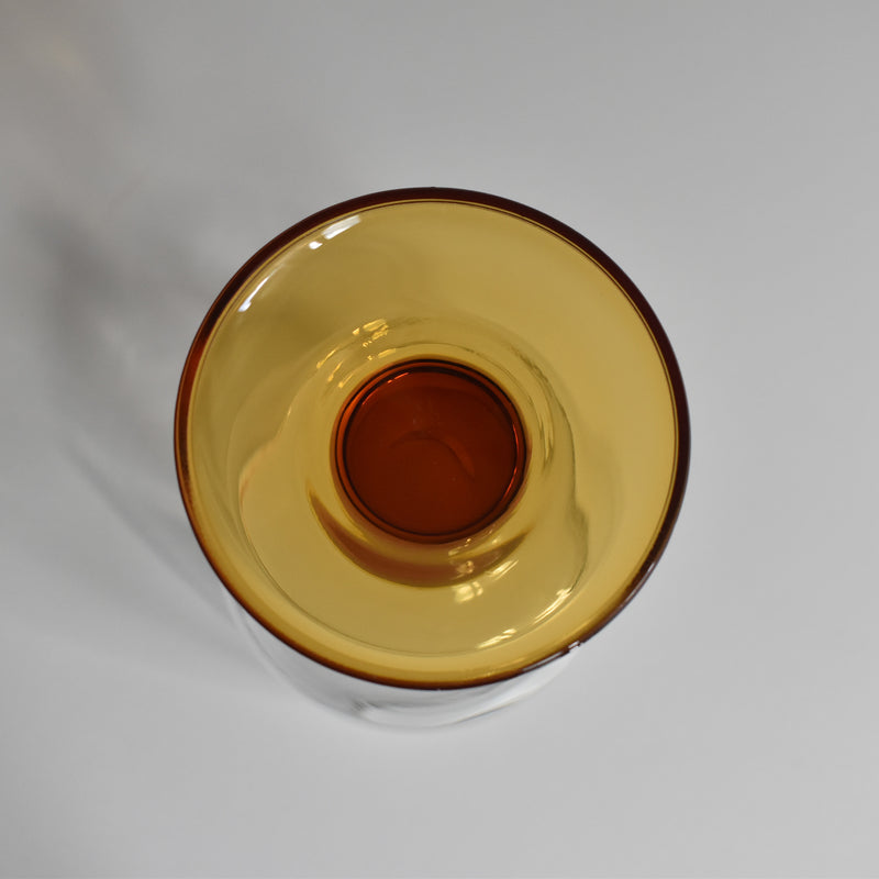 Vintage Footed Water Glass (Brown)