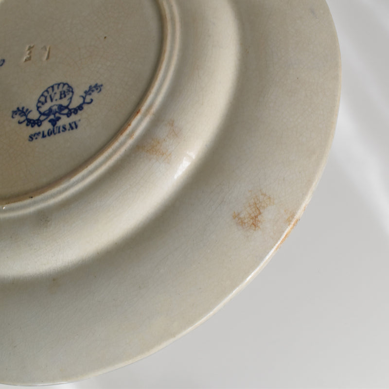 Antique Plate Bordeaux JULES VIEILLARD Louis XV B