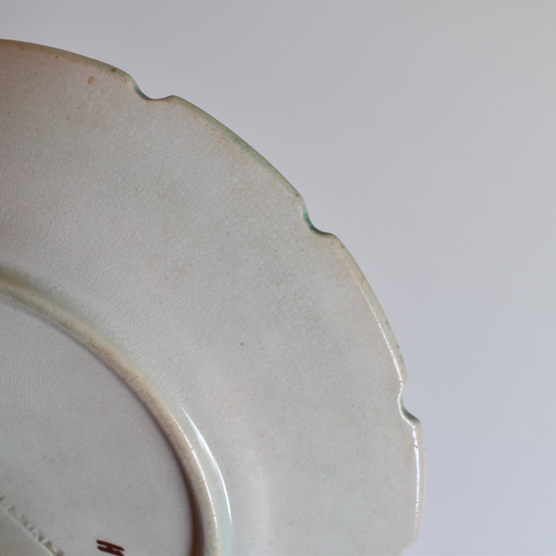 Antique Dessert Plate, Sarreguemines Barbotine "Vignes A"
