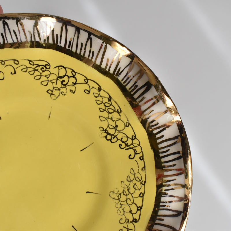 ヴィンテージコーヒーカップ＆ソーサー ア.ドラサンヴァル イェロー