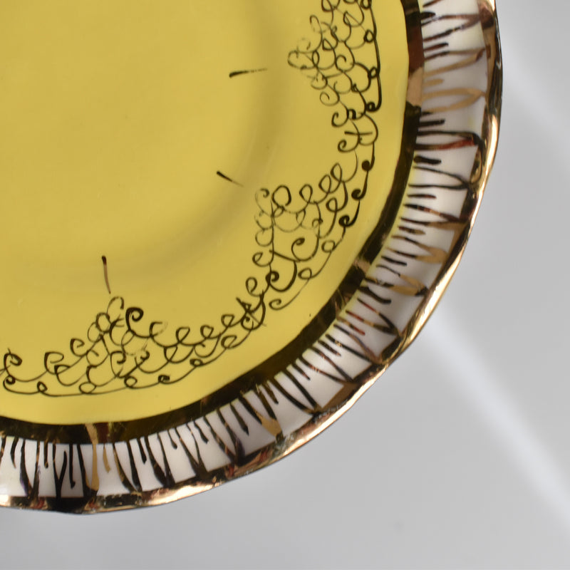 ヴィンテージコーヒーカップ＆ソーサー ア.ドラサンヴァル イェロー