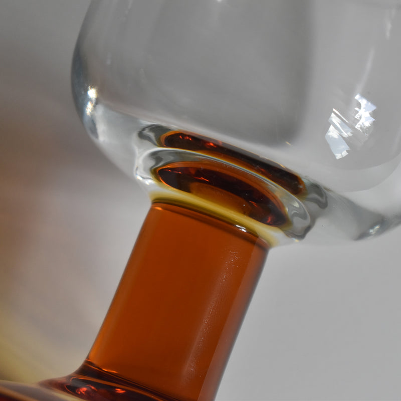 Vintage Footed Water Glass (Brown)